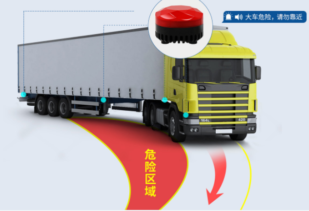 大貨車盲區報警燈車載警示燈解決方案